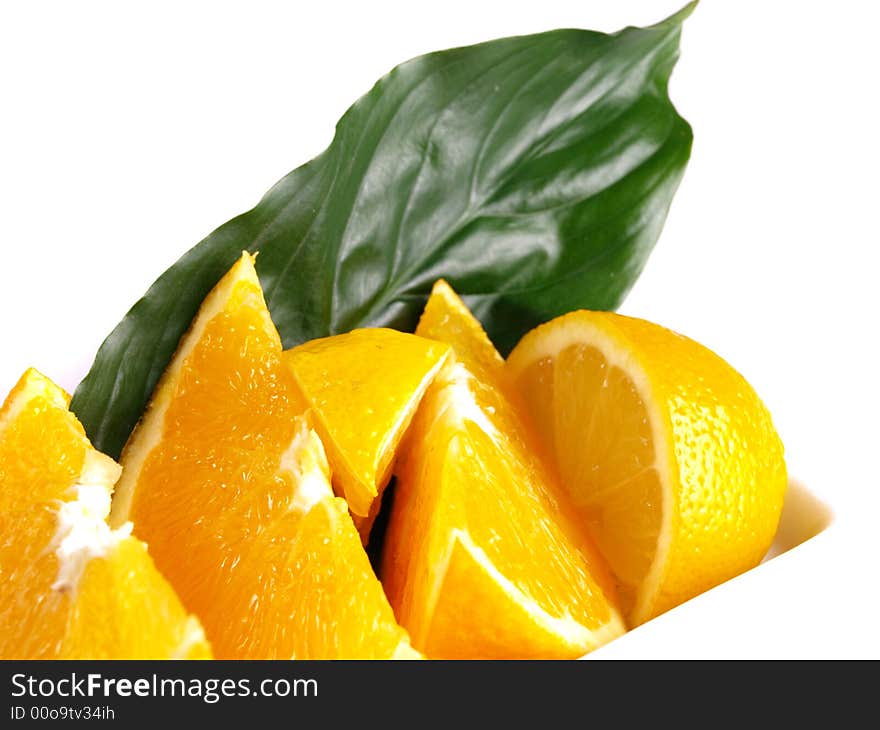 Oranges, Lemon, Leaf