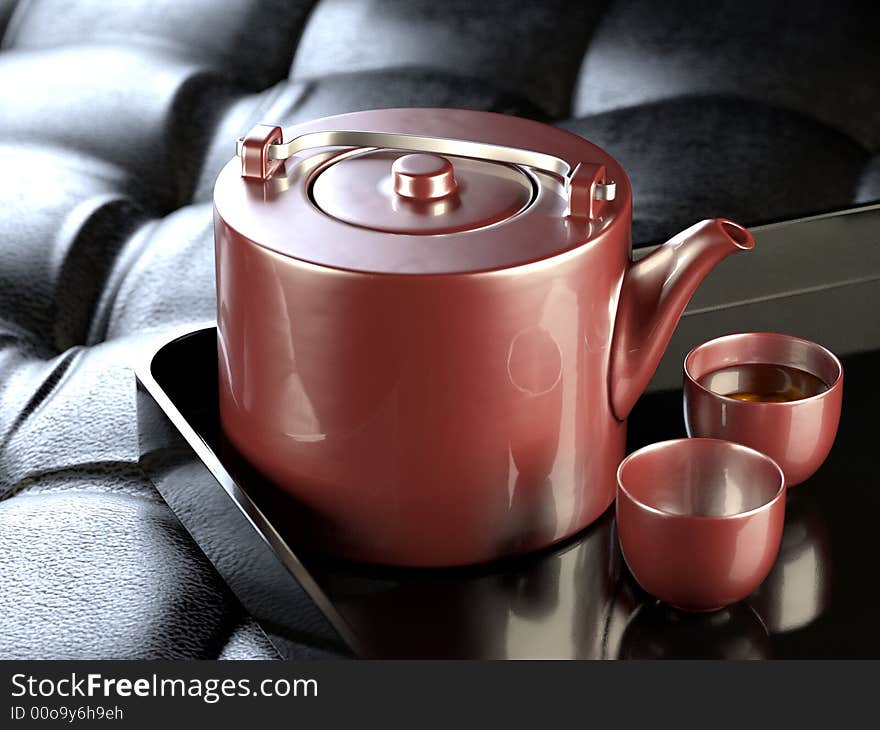 Red teapot luxury