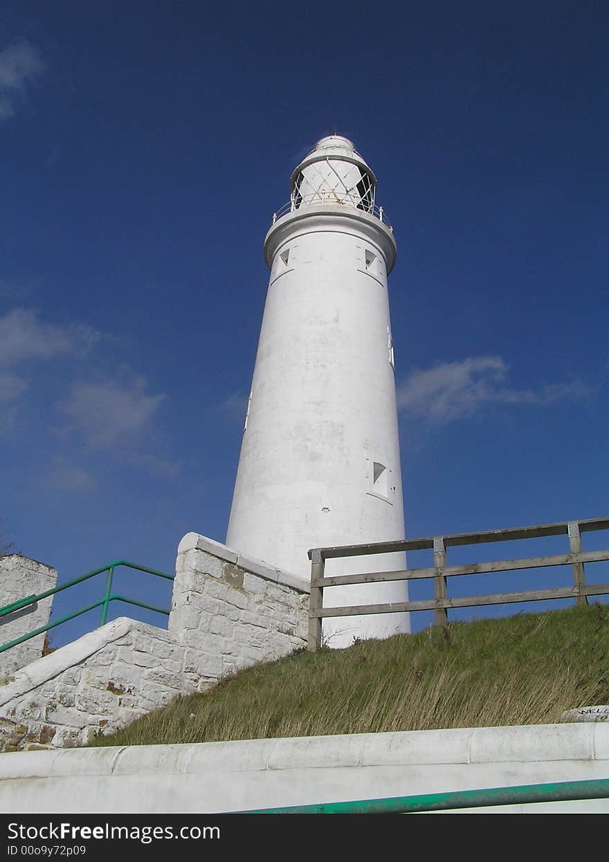 White Lighthouse on a very blue sky