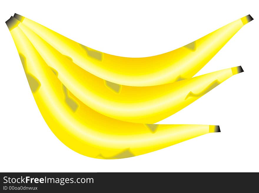 Art illustration of stylized bananas