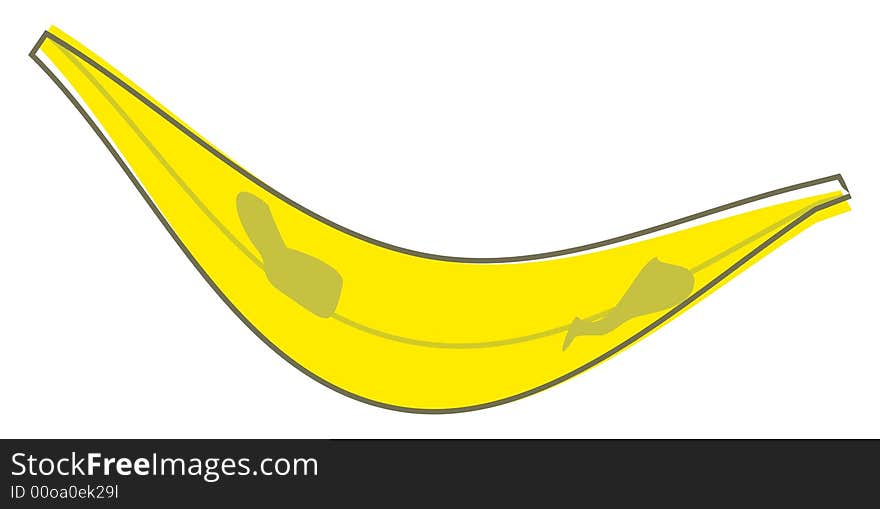 Art illustration of an stylized banana