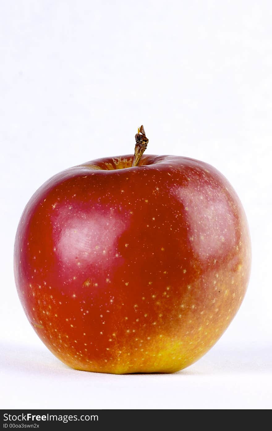 Red apple on a white background