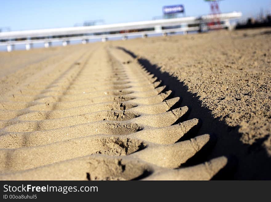 Track in the sand