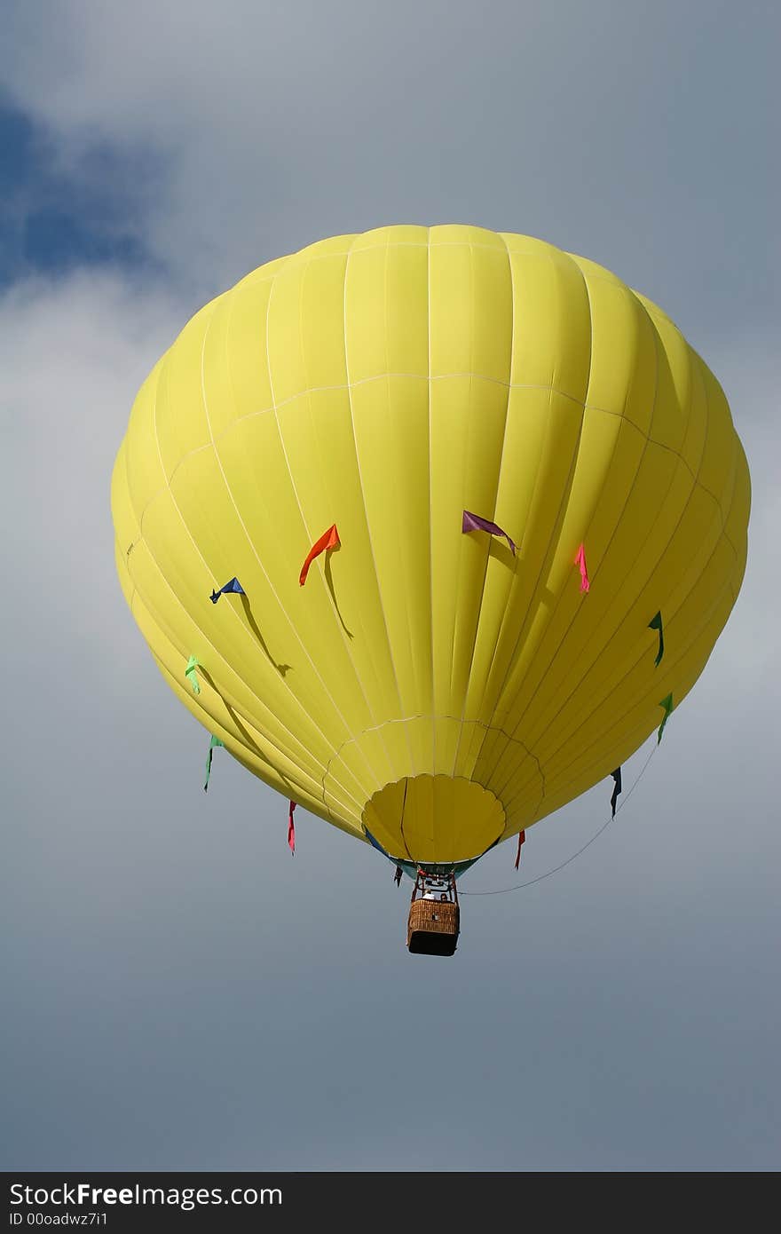 Yellow hot air balloon