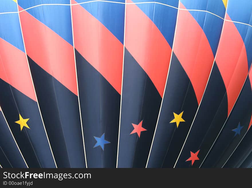 Close up of design on a hot air balloon. Close up of design on a hot air balloon