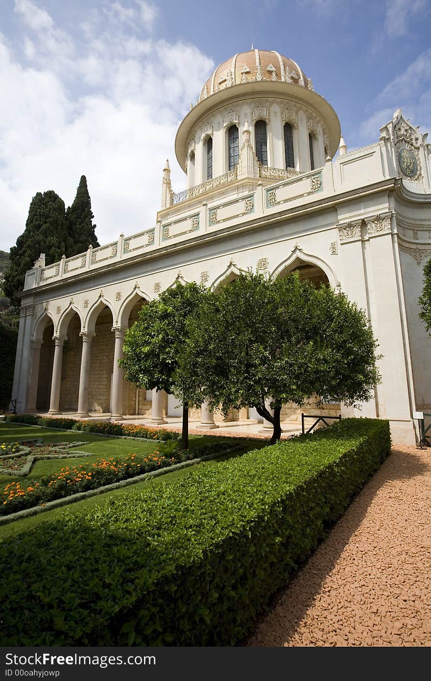 View of Baha i Temple Haifa