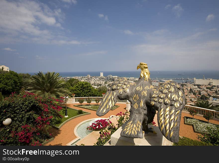 View Of Haifa From Baha I Gardens