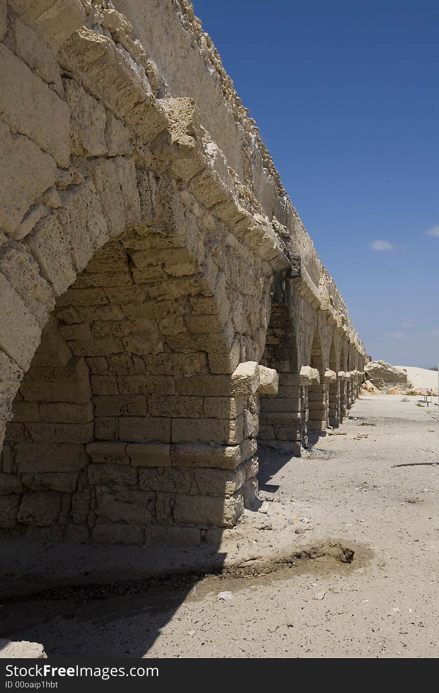 Roman aqueduct at Caesarea, site of the great port of Herod