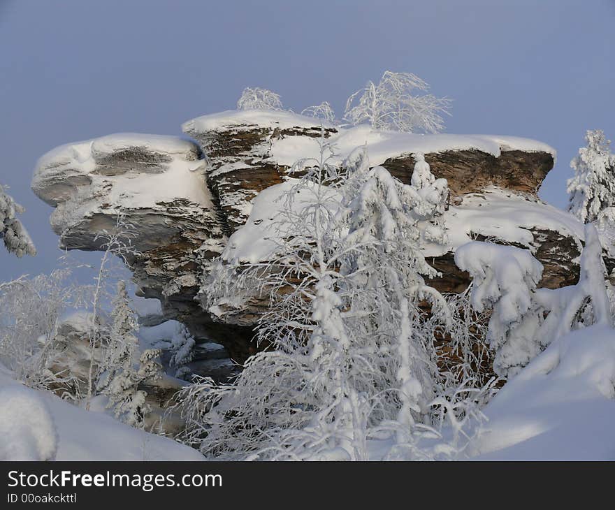 Snow-clad mountain