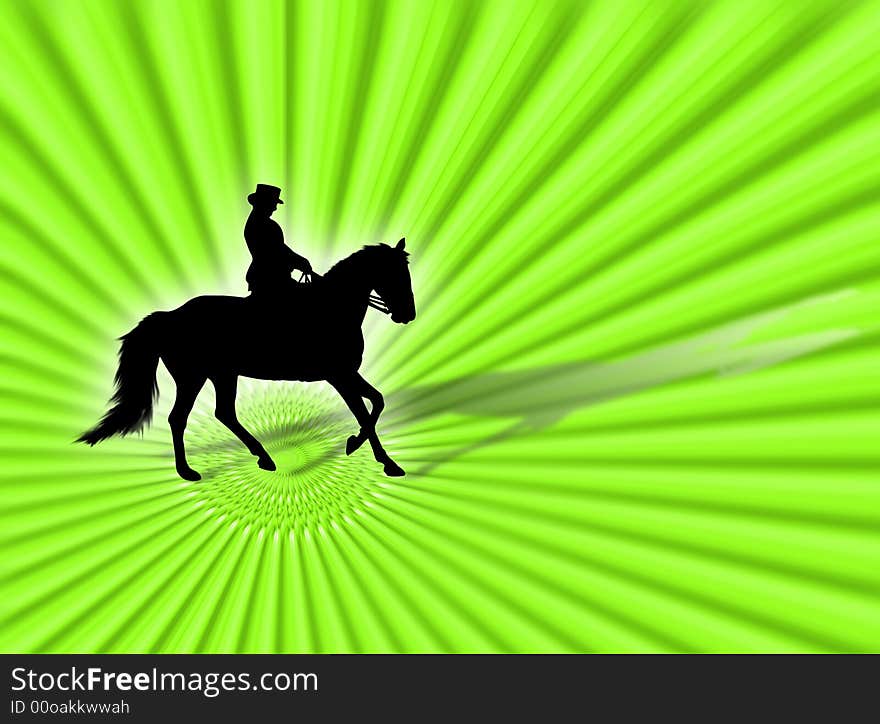 Black horse silhouette as symbol of equestrian sport. Black horse silhouette as symbol of equestrian sport