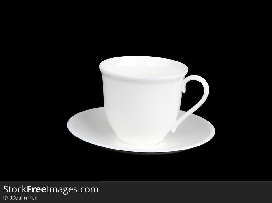 White cup with saucer