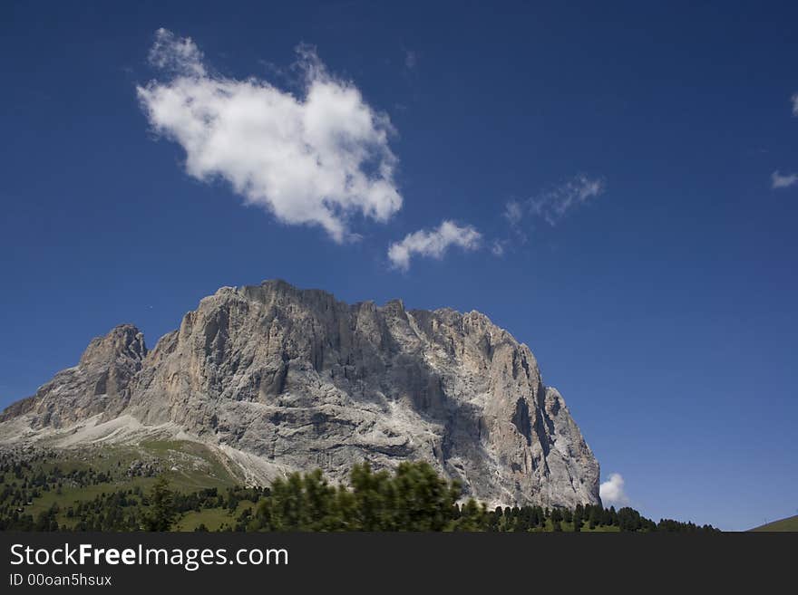 Beautiful summer mountain landscape in Italian Dolomites