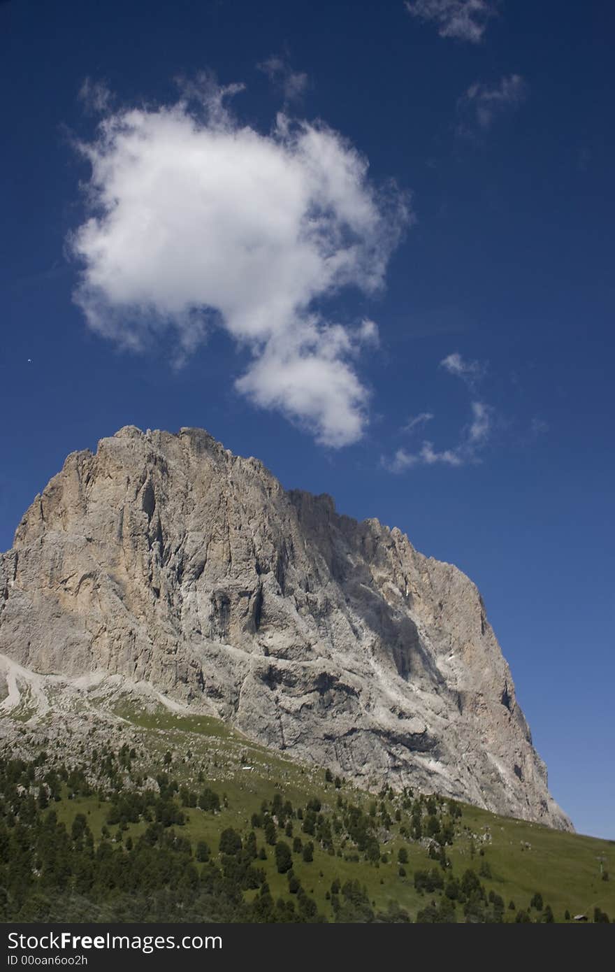 Beautiful summer mountain landscape in Italian Dolomites