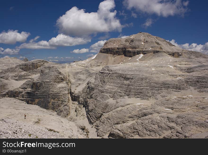 Beautiful summer mountain landscape in Italian Dolomites