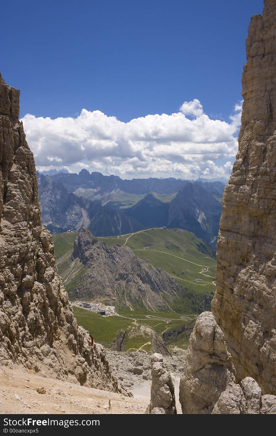 Beautiful summer mountain landscape in Italian Dolomites