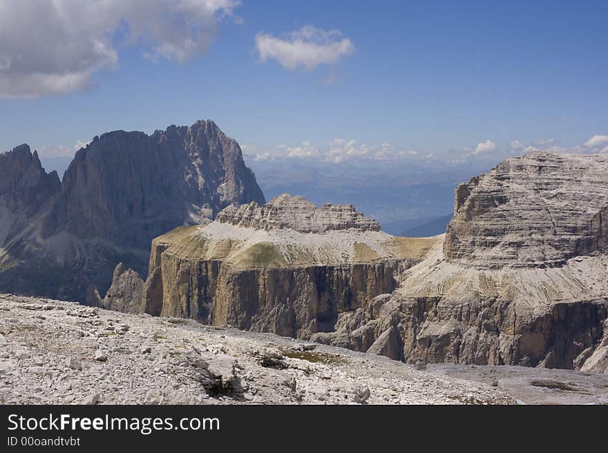 Beautiful summer mountain landscape in Italian Dolomites