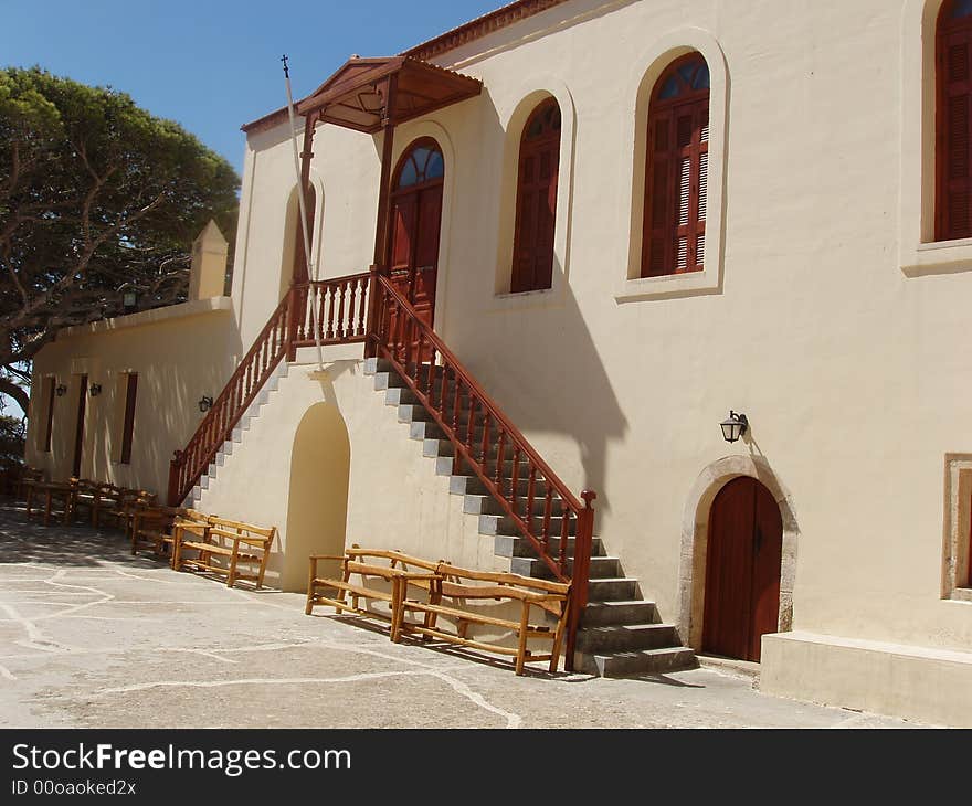 Entrance to Preveli monastery office