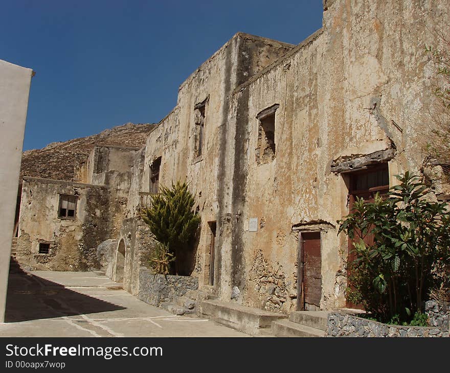 Old Preveli monastery building in Crete. Old Preveli monastery building in Crete