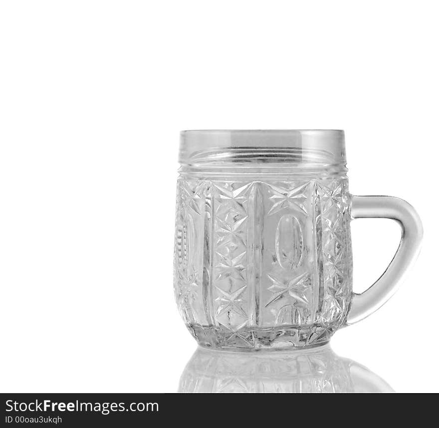 Crystal glass isolated on a white background