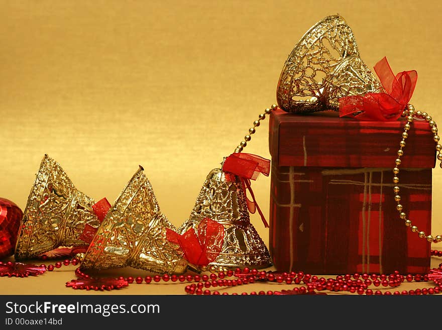 Golden Christmas bells