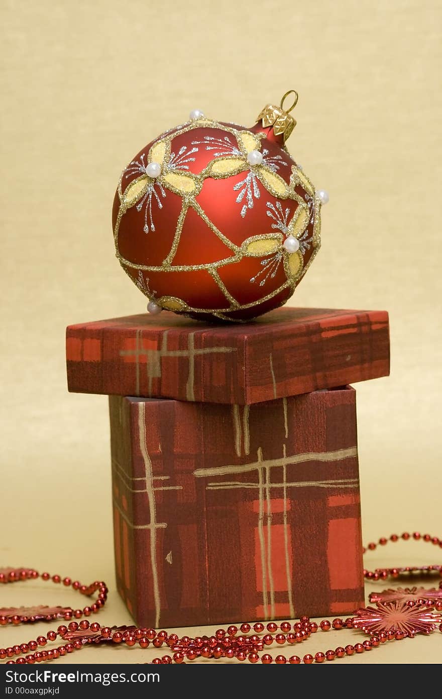 Beautiful red Christmas ball