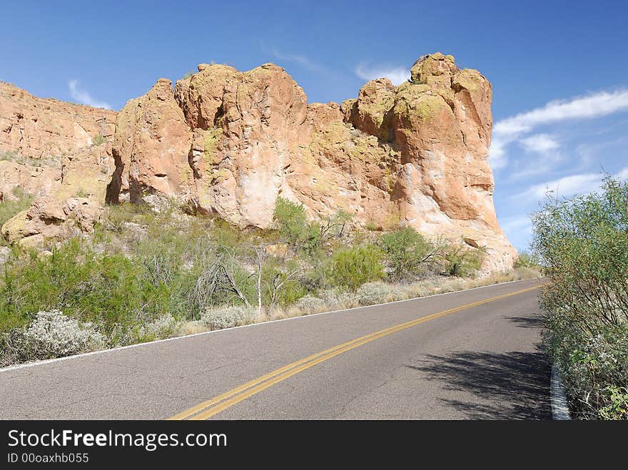 Rocks  Formation at the Apache Trails in Arizona. Rocks  Formation at the Apache Trails in Arizona