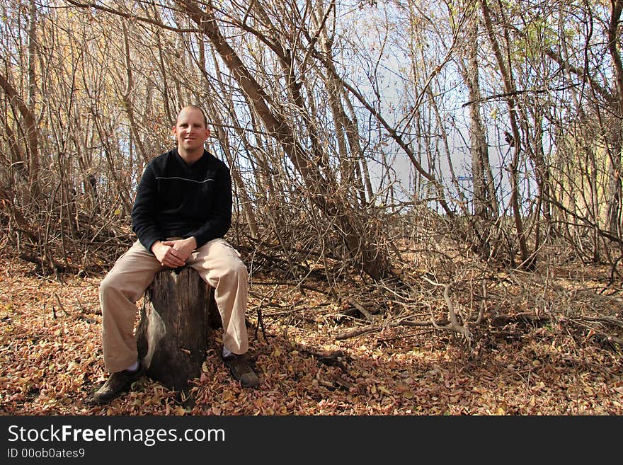 Young Man on Stump