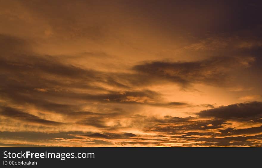 Beautiful orange sky during sunset. Beautiful orange sky during sunset