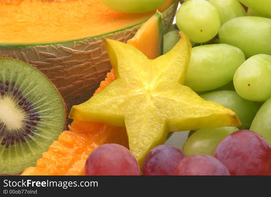 Fresh starfruit on fruit background