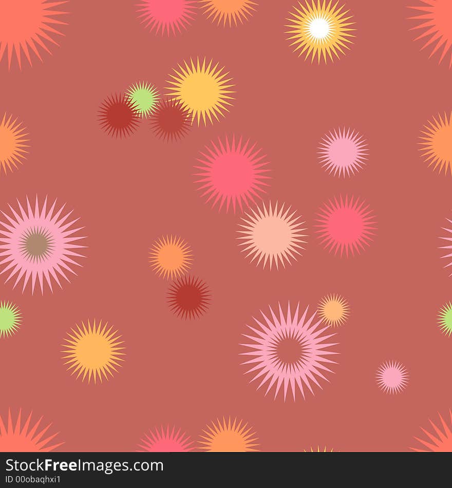 Seamless vector texture with vivid stars. Seamless vector texture with vivid stars