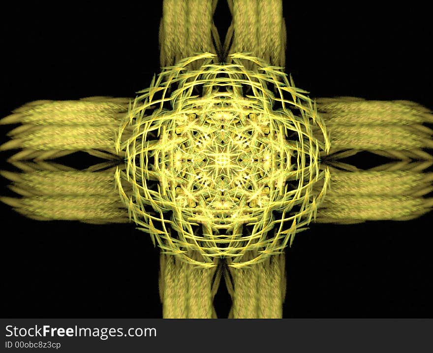 A fractal abstract design with the shape of a cross. This design has amazing details and depth. Can be used as a background. A fractal abstract design with the shape of a cross. This design has amazing details and depth. Can be used as a background.