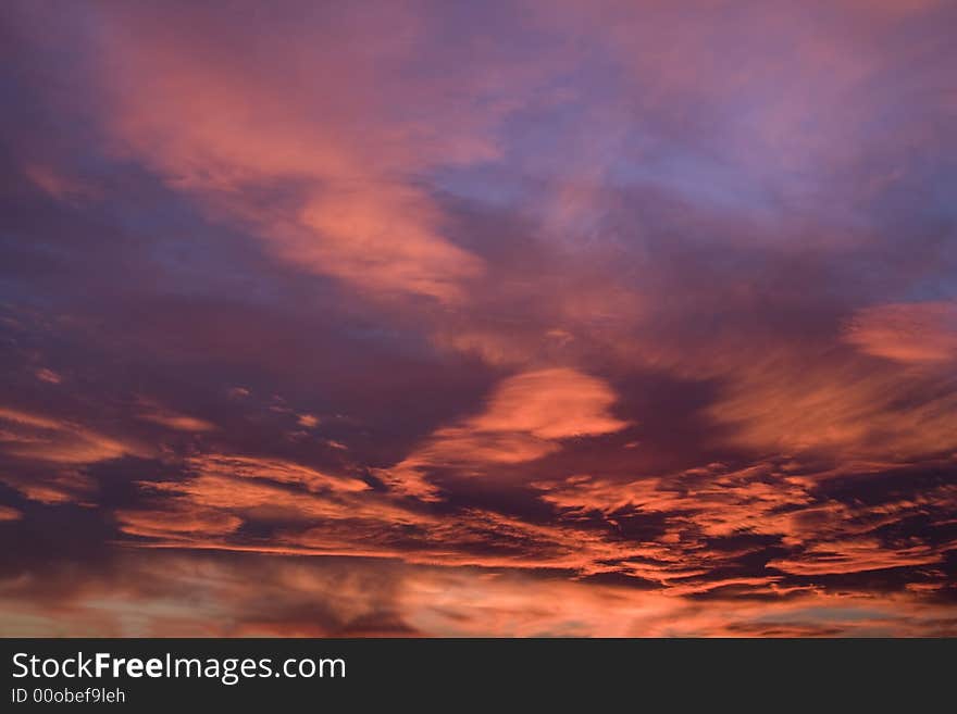 Beautiful orange sky during sunset. Beautiful orange sky during sunset