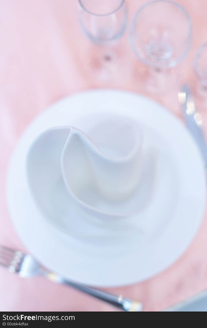 The served table before a holiday at restaurant