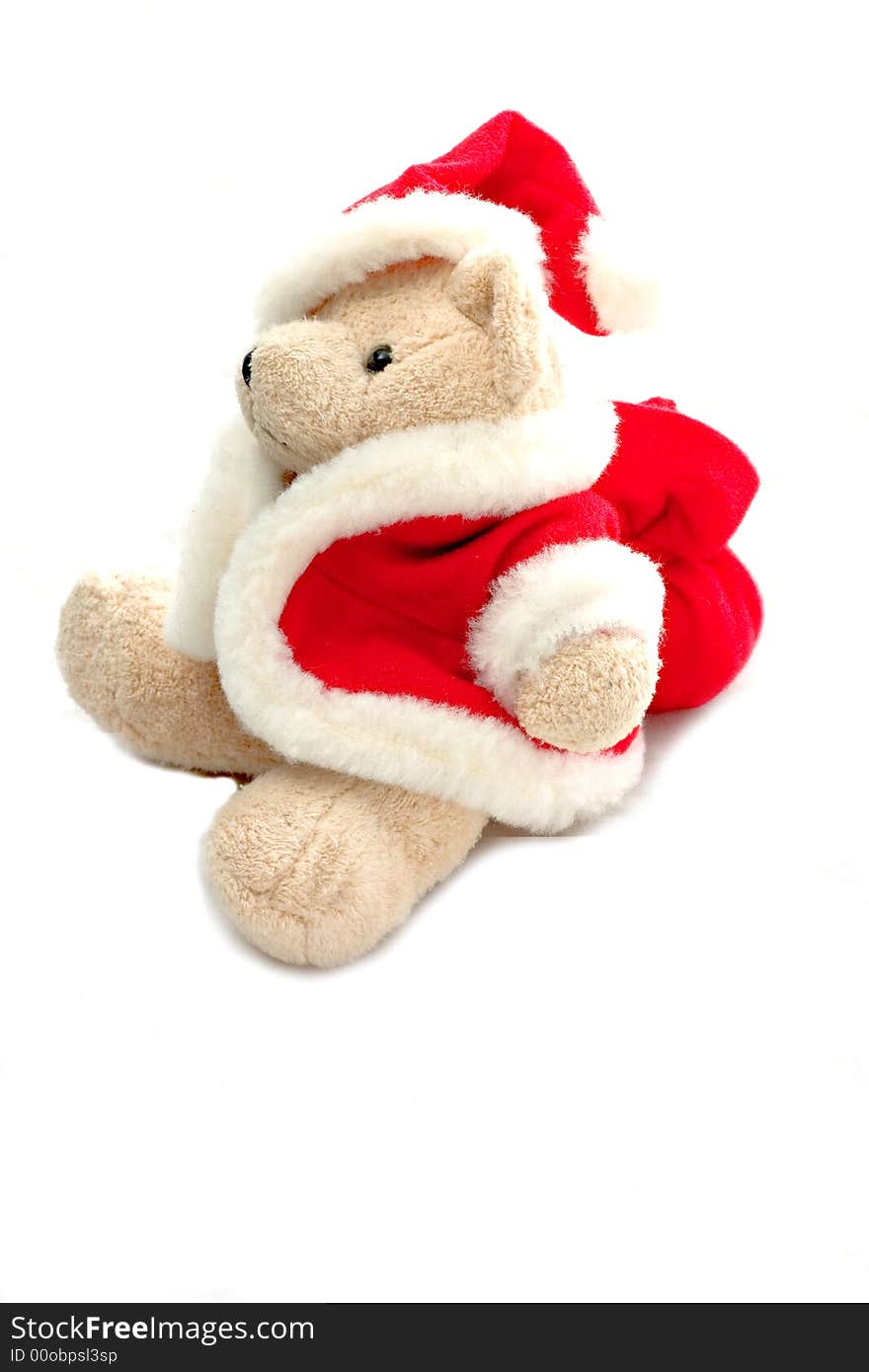 Teddy Bear In Santa Claus Dress