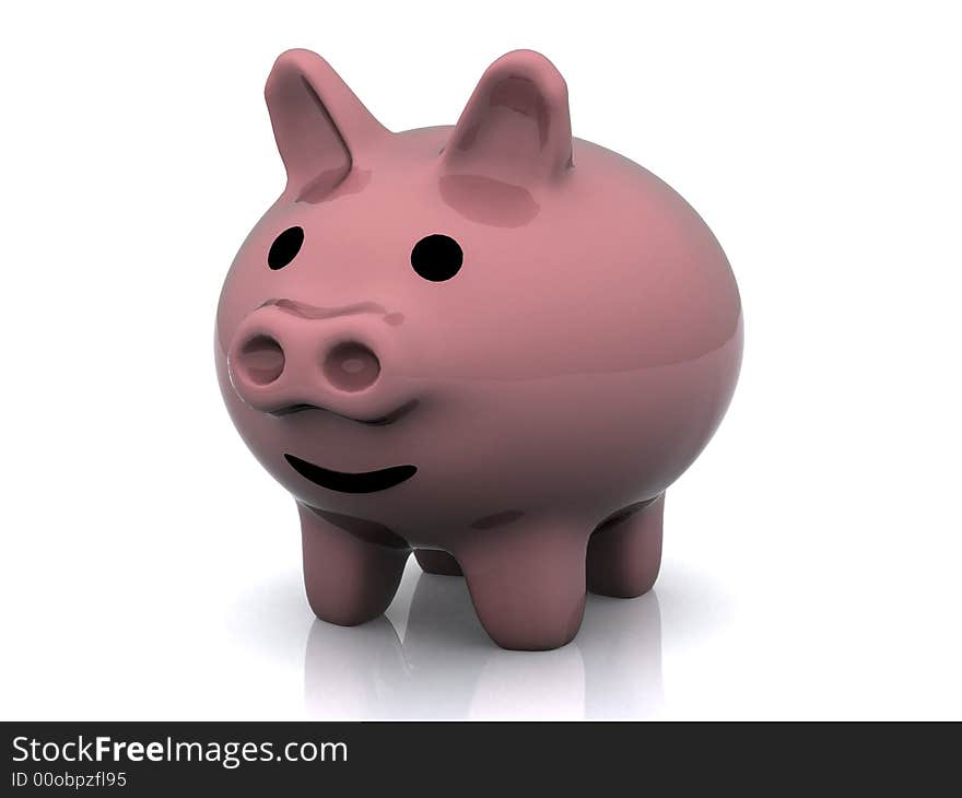 A 3d composition of piggy bank