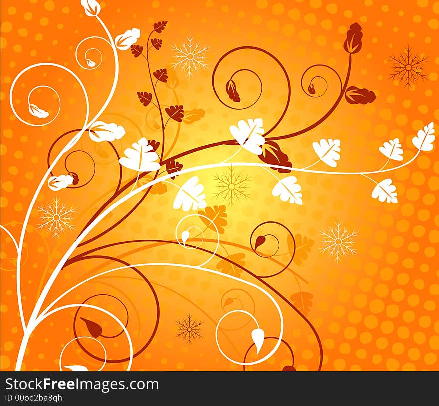 Floral artistic background -  illustration. Floral artistic background -  illustration