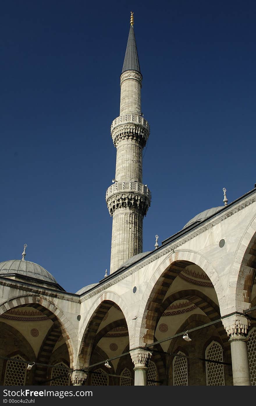 Inner yard of the Blue Mosque in Istanbul, Turkey