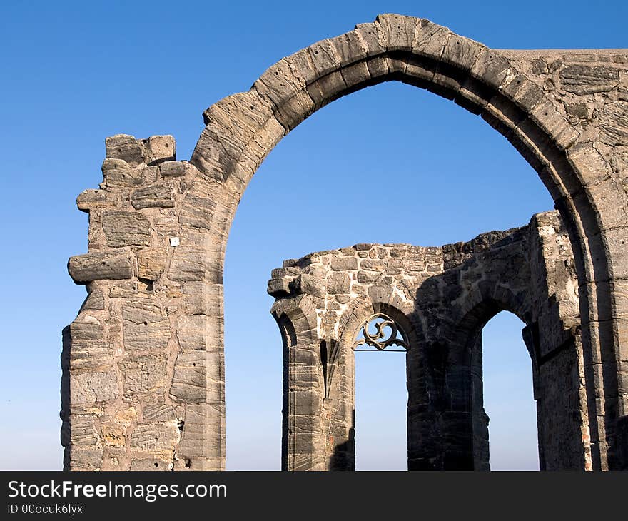 Rest of a chapel ruin in germany bavaria. Rest of a chapel ruin in germany bavaria