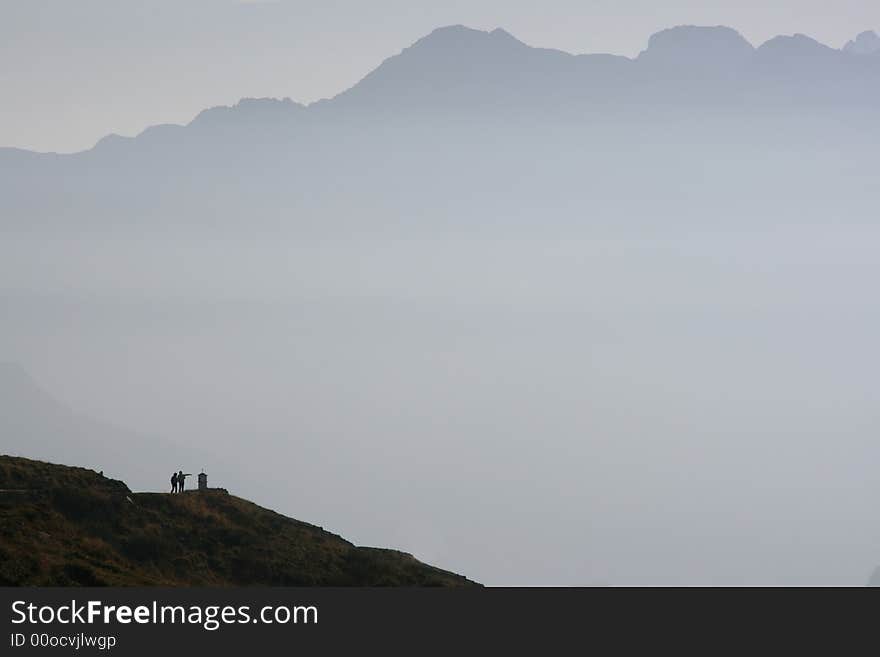 Hiking in the Alps of Italy. Hiking in the Alps of Italy