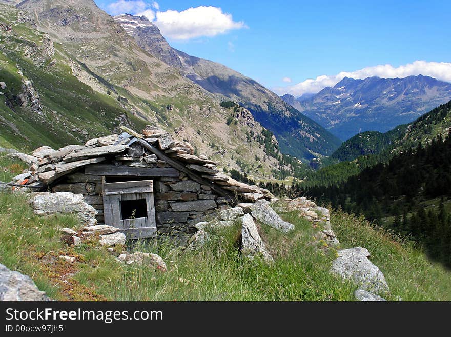 House in the Alps of Italy. House in the Alps of Italy