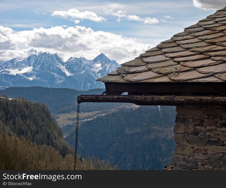 House in the Alps of Italy. House in the Alps of Italy