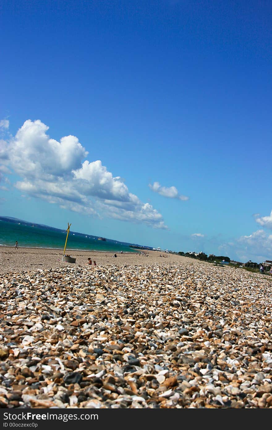 Beach at a funny angle