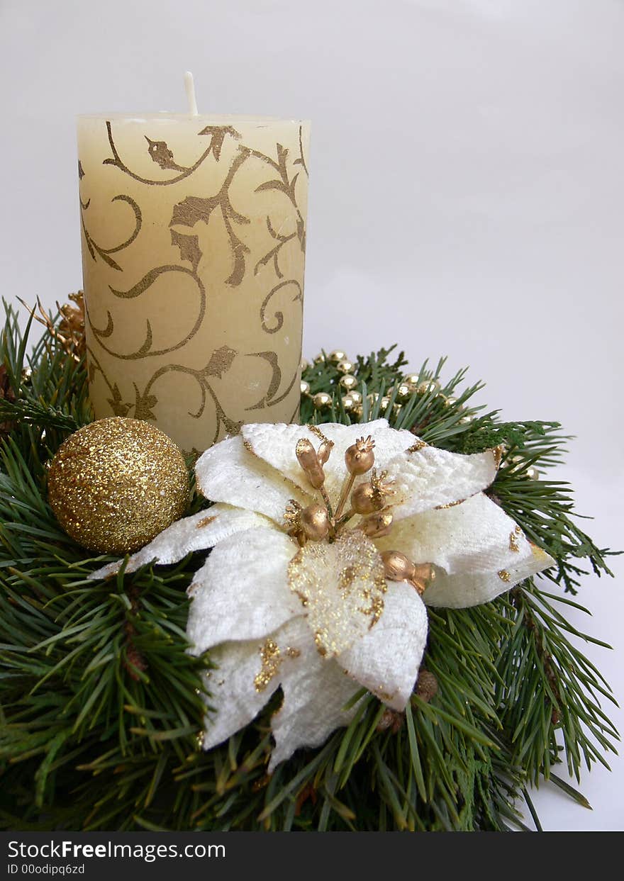 Christmas decoration on a white background