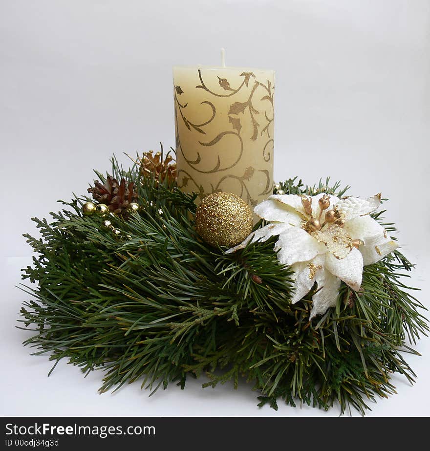 Christmas decoration on a white background