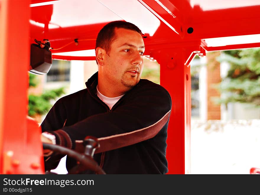 Portrait of a heavy machinery operator