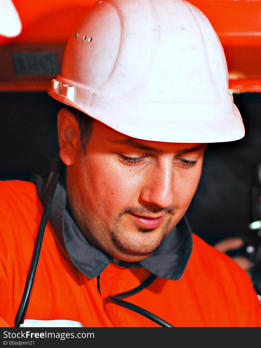 Portrait of a mine worker