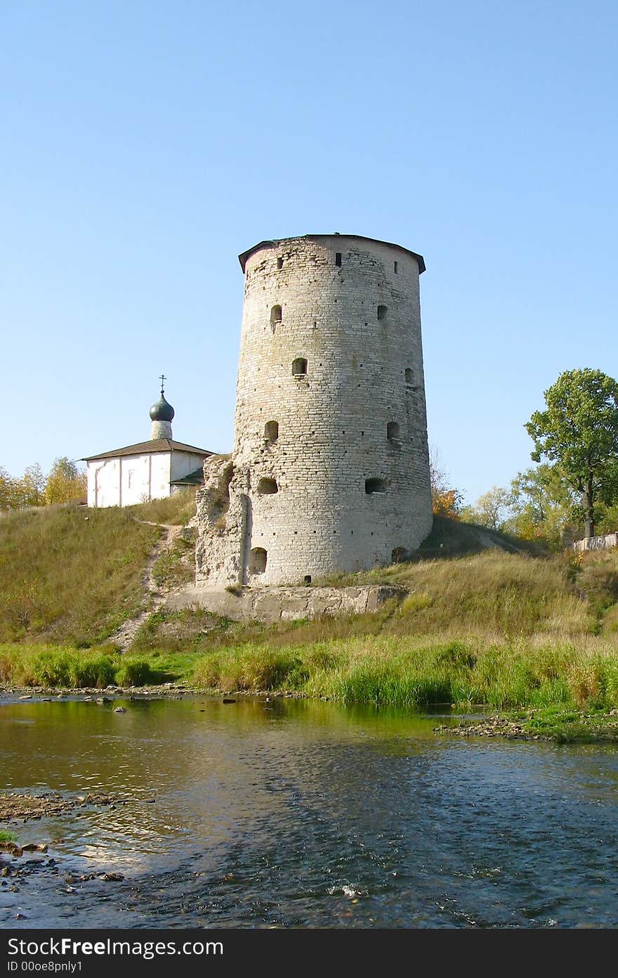 Ruins of old protective tower. Ruins of old protective tower