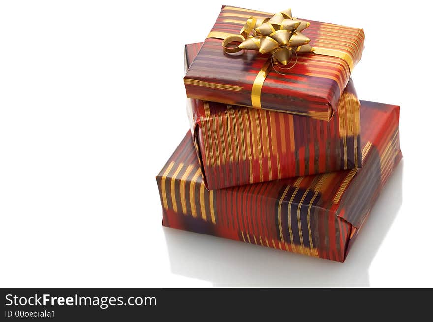 Three gifts isolated