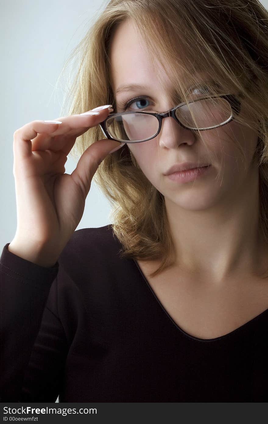 Portrait of young business woman. Portrait of young business woman