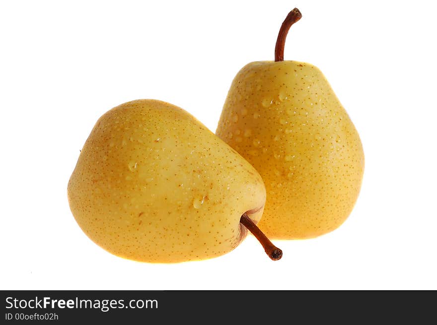 Two pears isolated